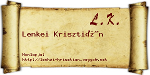 Lenkei Krisztián névjegykártya