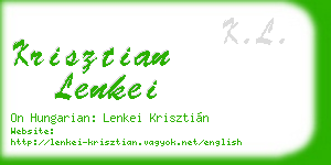 krisztian lenkei business card